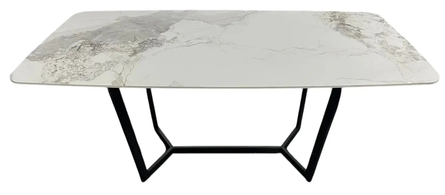 Jessica 1.8m Kasi Gold Ceramic Dining Table AWS TRADING LTD