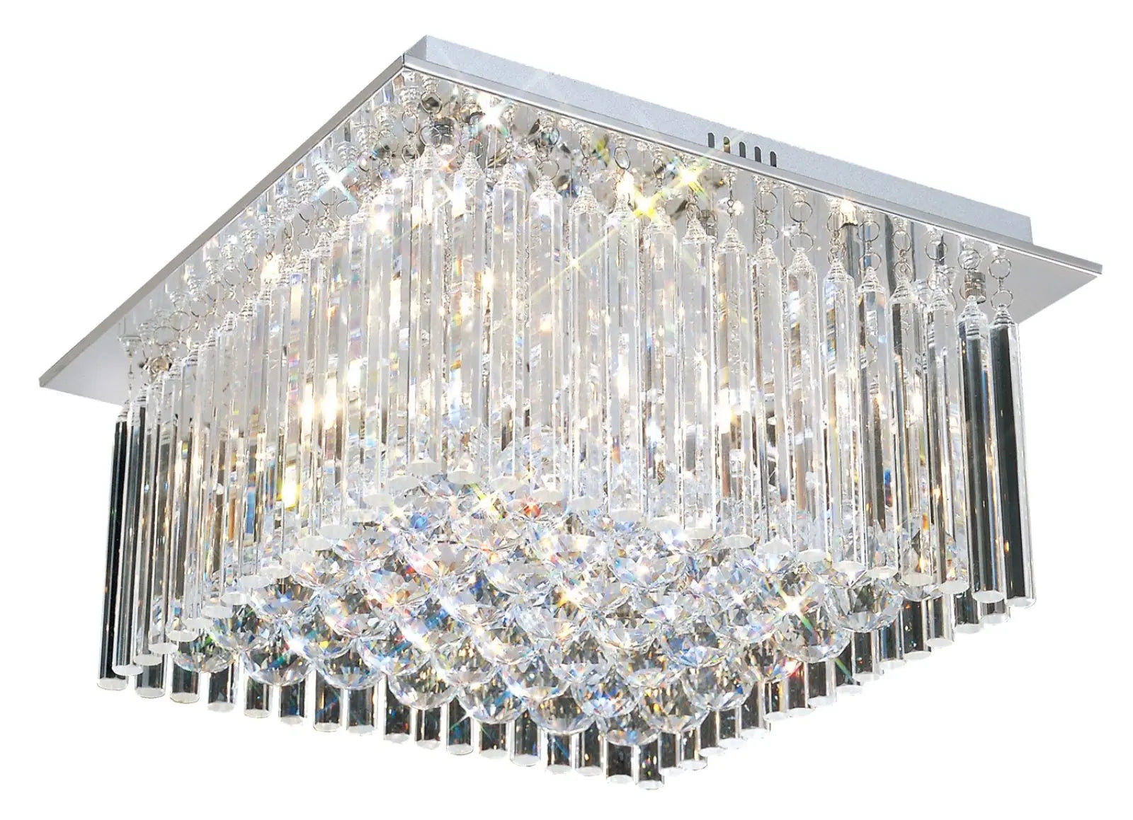 Quadro 5 Light Crystal Flush Fitting Light Bravo Lighting