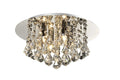 Chloe Polished Chrome 4 Light Crystal Flush Fitting Light Bravo Lighting