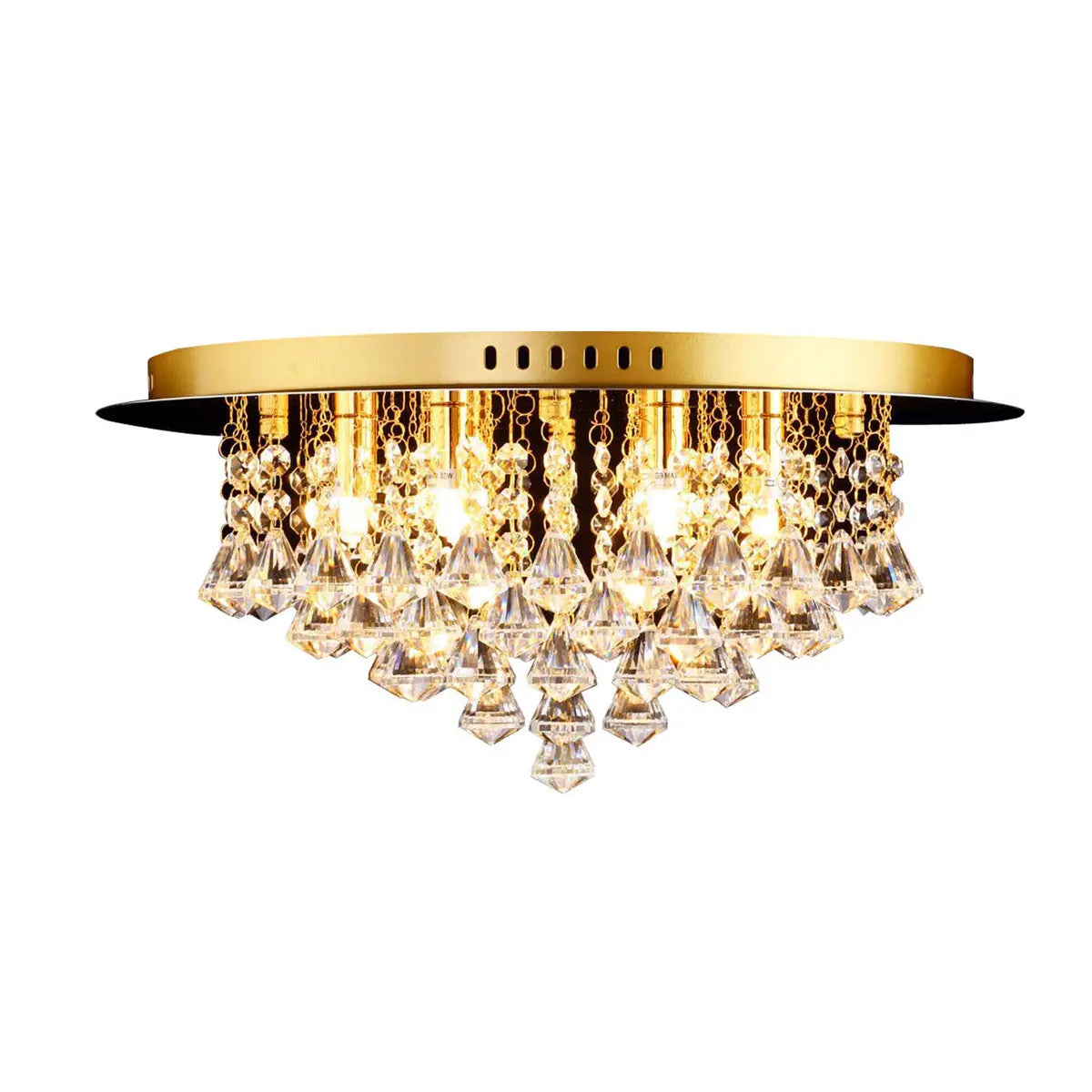 Chloe 6 Light Round Flush Fitting Crystal Light Bravo Lighting
