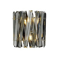 Quartz Chrome & Smoke 2 Light Wall Light Bravo Lighting