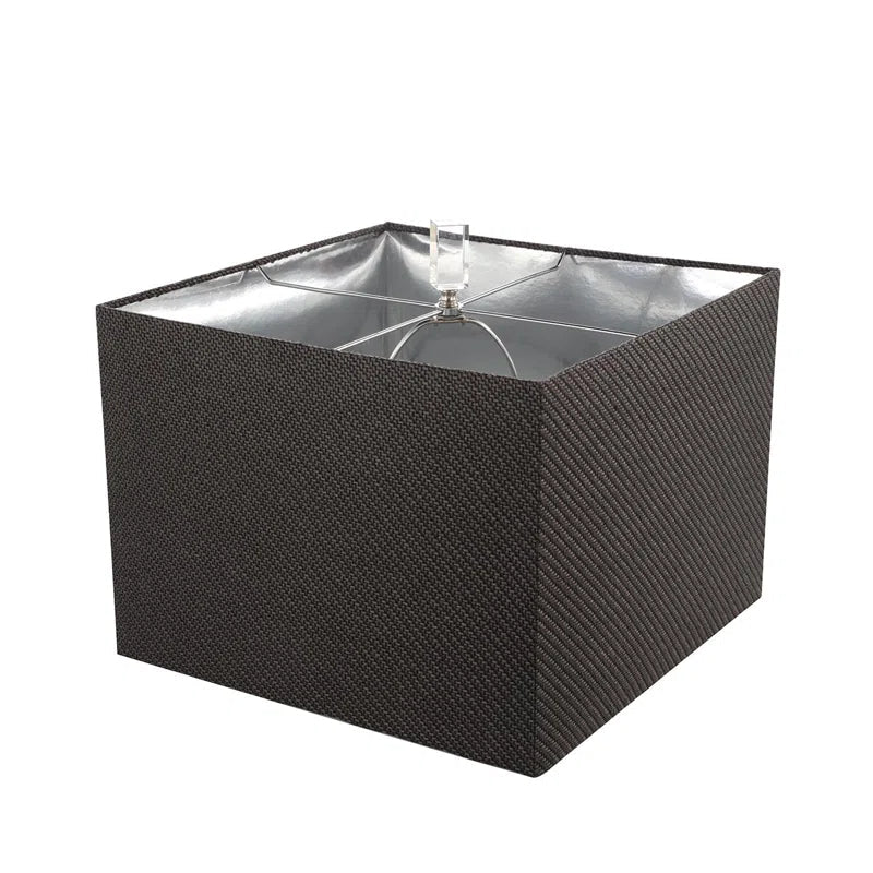 Silver Mercury Glass Table Lamp with Dark Grey Linen Shade CIMC