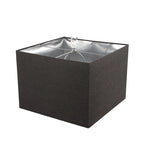 Silver Mercury Glass Table Lamp with Dark Grey Linen Shade CIMC