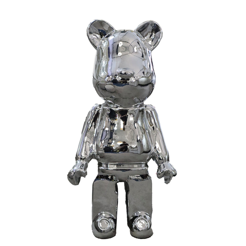 Chrome Standing Bear 68cm Ivan