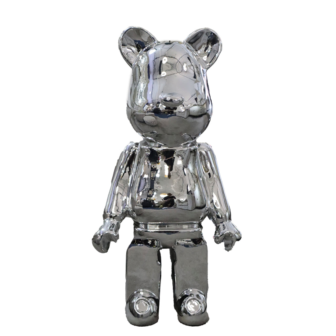 Chrome Standing Bear 68cm Ivan