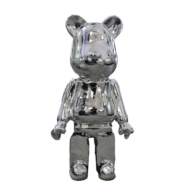 Chrome Standing Bear 68cm Ivan