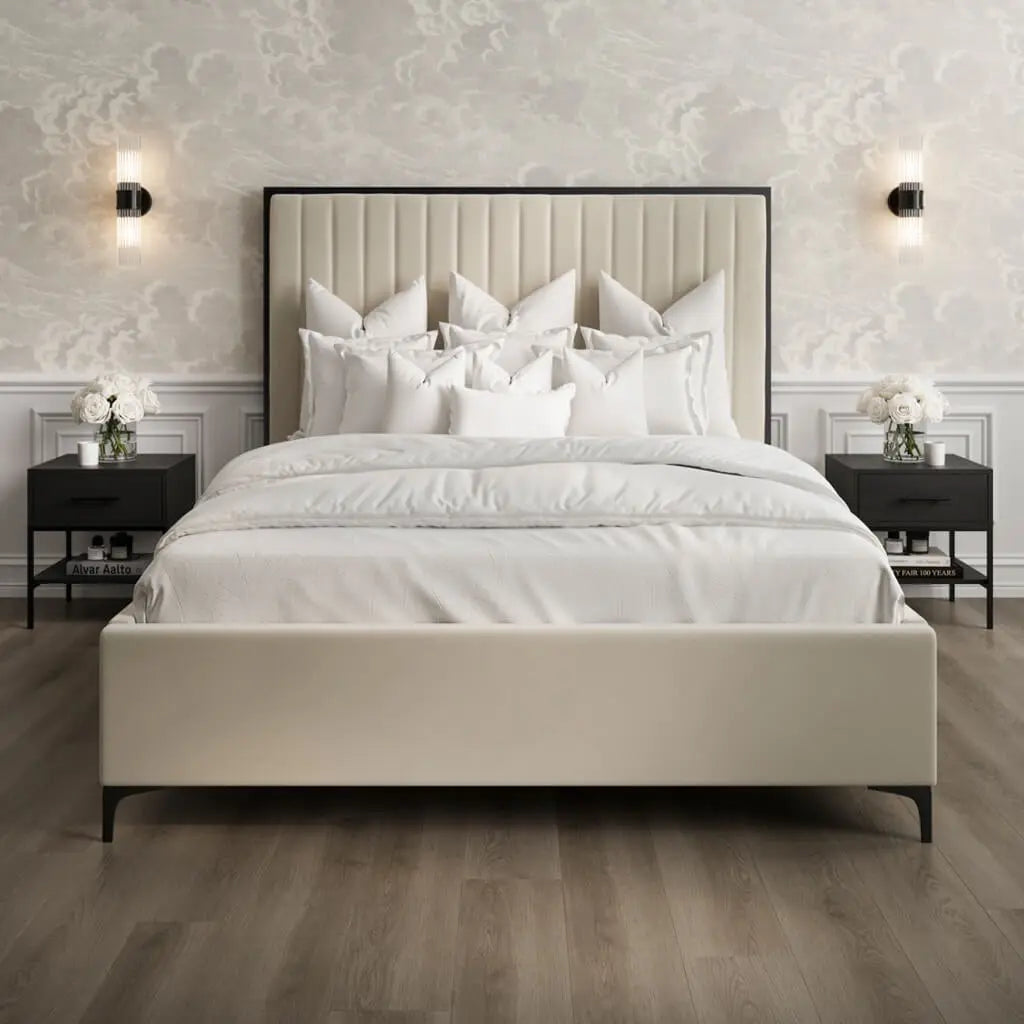 BERKELEY CREAM BED FRAME LPD