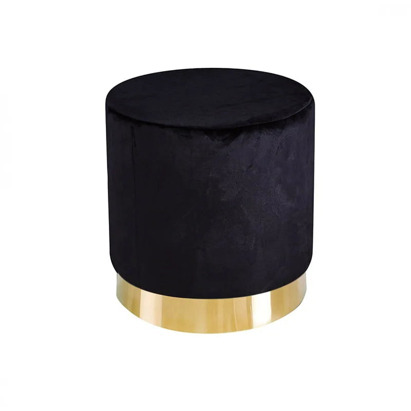 Lara Vintage Footstool and Pouffe with Gold Base LPD