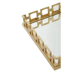 Rhoda Square Gold Mirror Tray Premier Housewares LTD