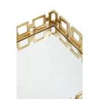 Rhoda Square Gold Mirror Tray Premier Housewares LTD