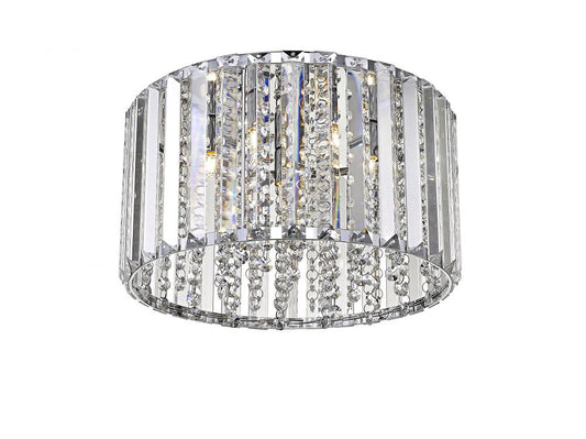 Daria G9 Chrome 4 Bulb Crystal Ceiling Light