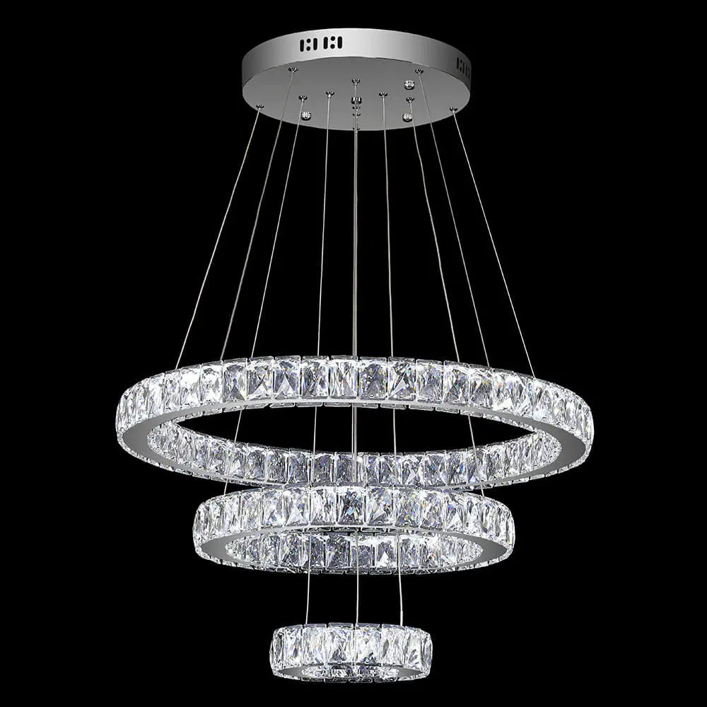 Polished Chrome Acrylic Crystal Chandelier Home Store Living