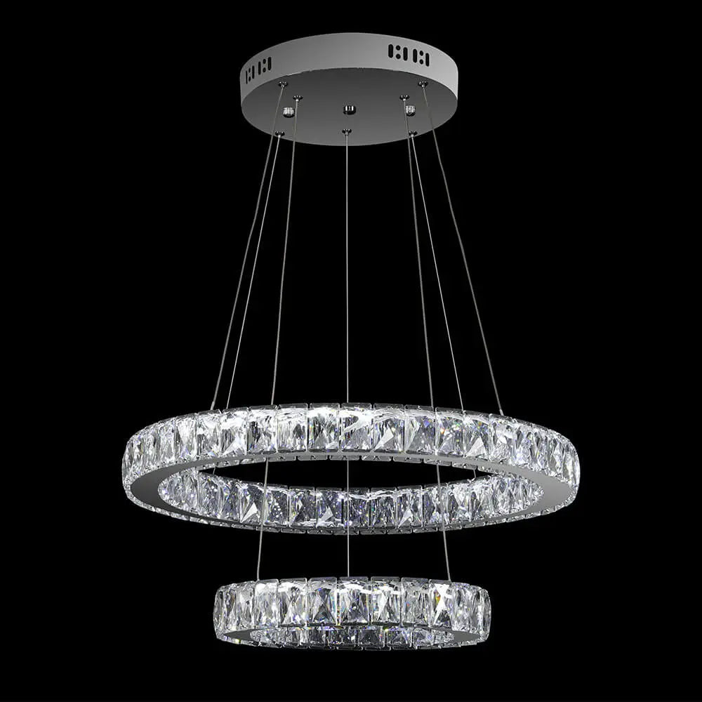 Polished Chrome Acrylic Crystal Chandelier Home Store Living