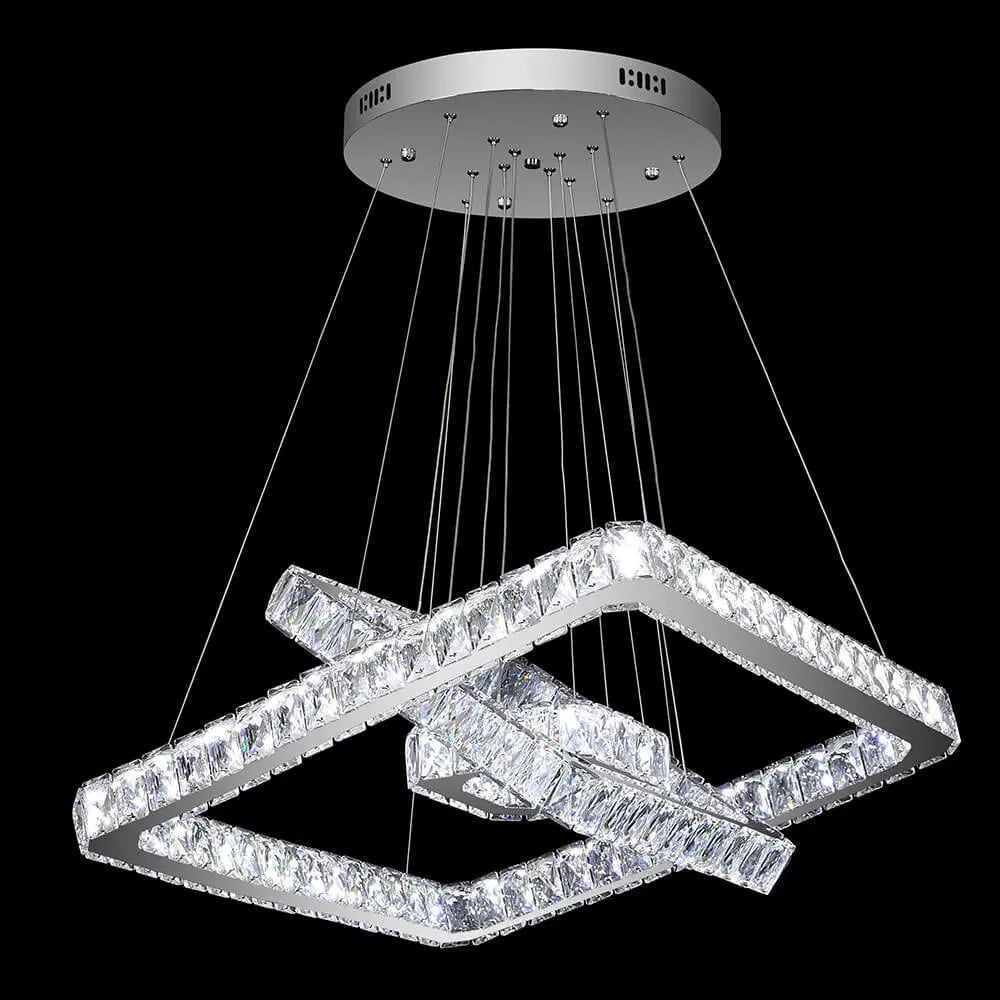 Polished Chrome Acrylic Crystal Chandelier Home Store Living