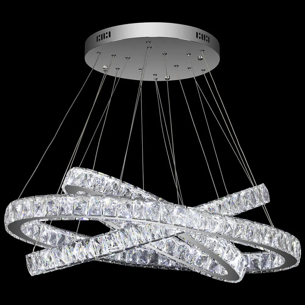 Polished Chrome Acrylic Crystal Chandelier Home Store Living