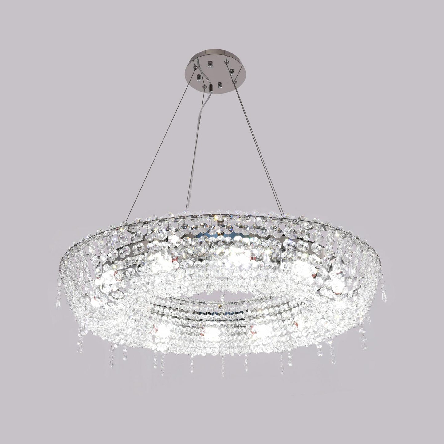 Arvi Round Crystal Chandelier