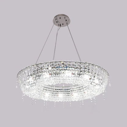 Arvi Round Crystal Chandelier Home Store Living