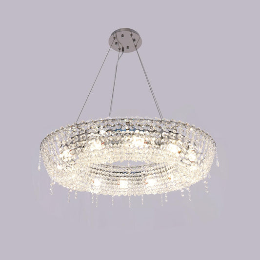 Arvi Round Crystal Chandelier