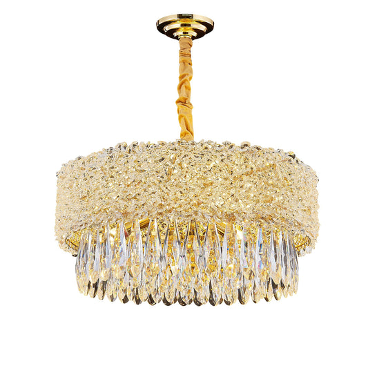 Cluster Gold Crystal Chandelier