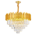Ariel Gold Tiered Crystal Chandelier Home Store Living