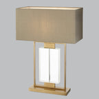 Brass & Taupe Table Lamp RV Astley
