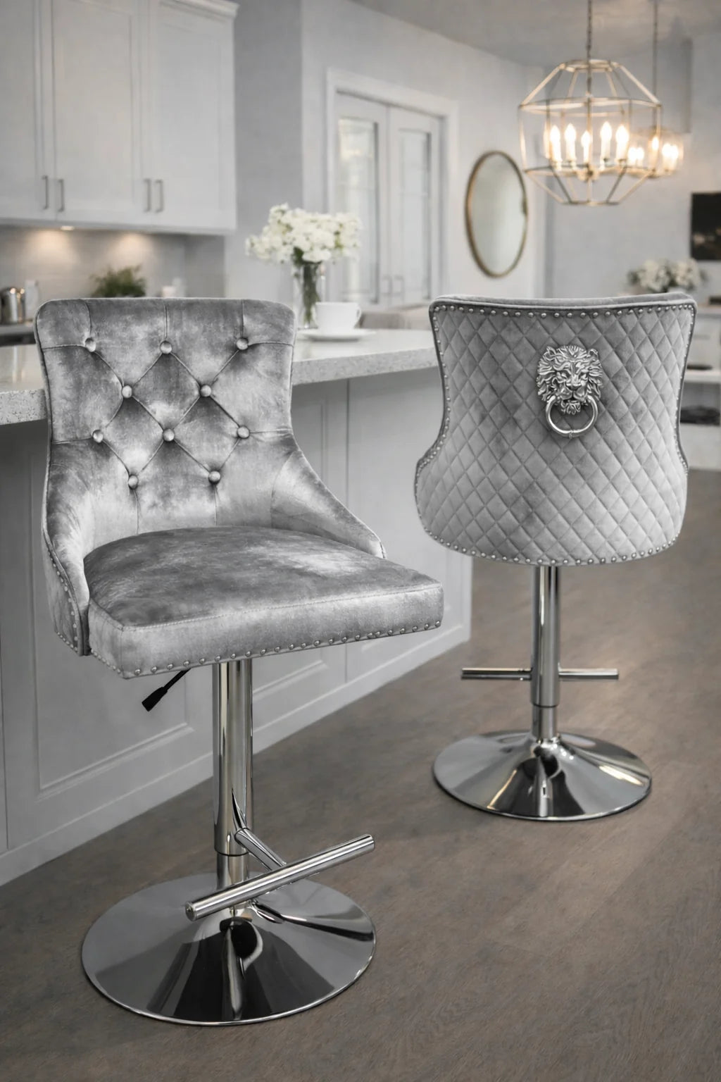 Mayfair Lion Knocker Bar Stool (Set of 2) Home Store Living