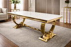 Chelsea Marble Dining Table w/ Gold Base AWS