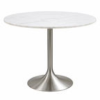 Bentayga 0.9m Round Dining Table w/ Black Pedestal Base AWS TRADING LTD