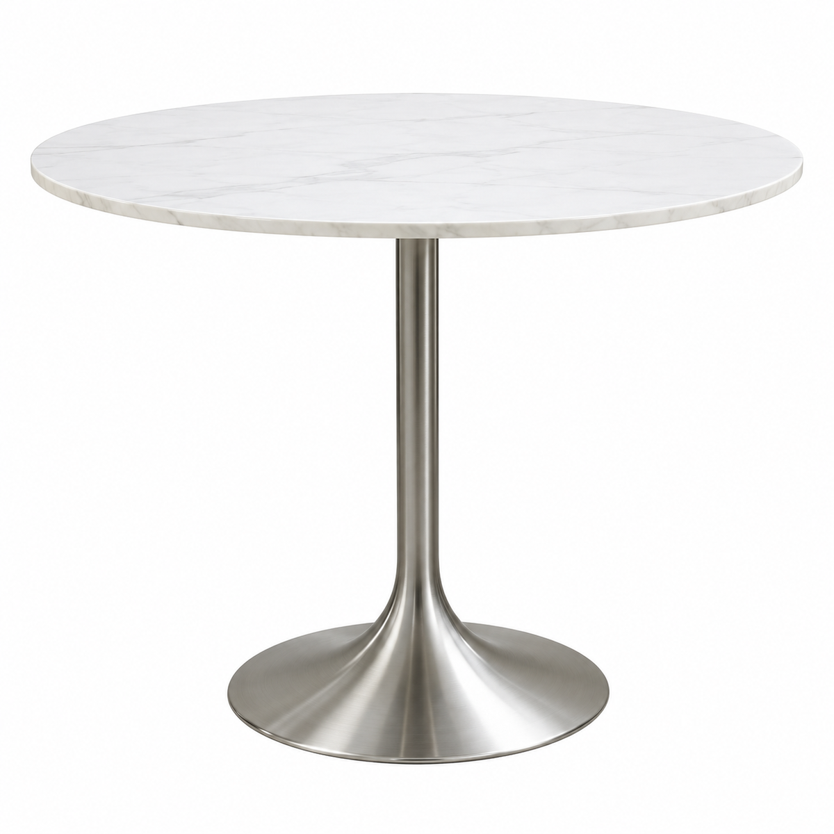 Bentayga 0.9m Round Dining Table w/ Black Pedestal Base AWS TRADING LTD