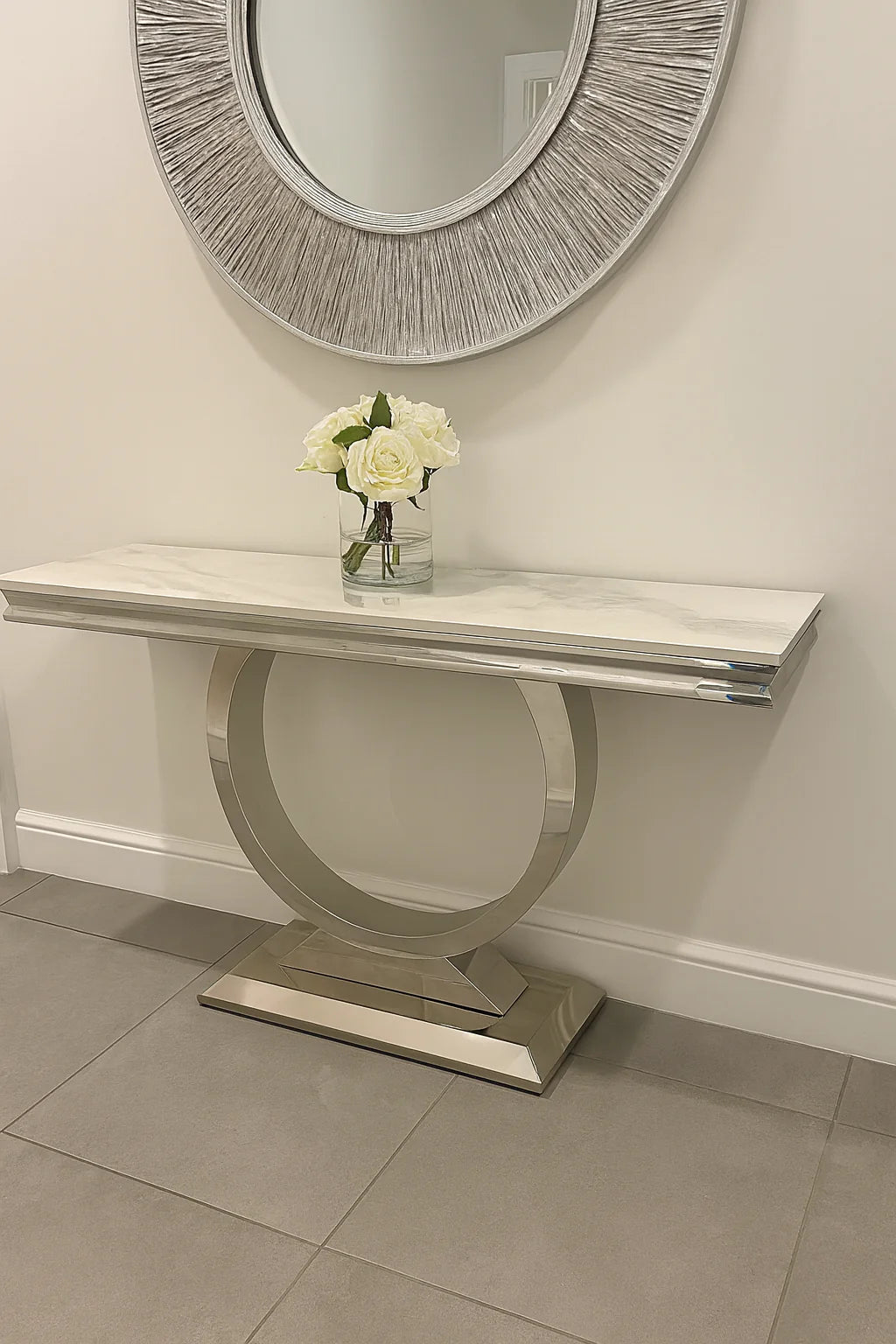 Chelsea 1.2m Chrome Console Table AWS