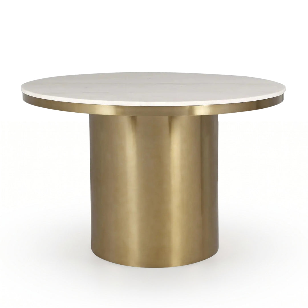 Camden 1.3m Biege Marble Dining Table Kevin Simba