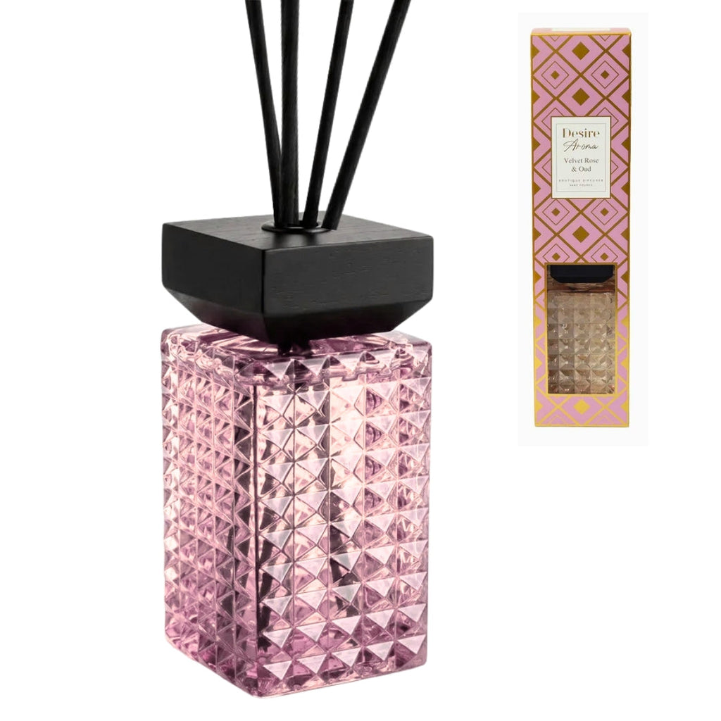 Velvet Rose 500ml Cut-Glass Reed Diffuser Lesser & Pavey Ltd
