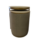 Belgravia Brass Shargreen Side Tables inc. Glass (Set of 2) Kevin Simba