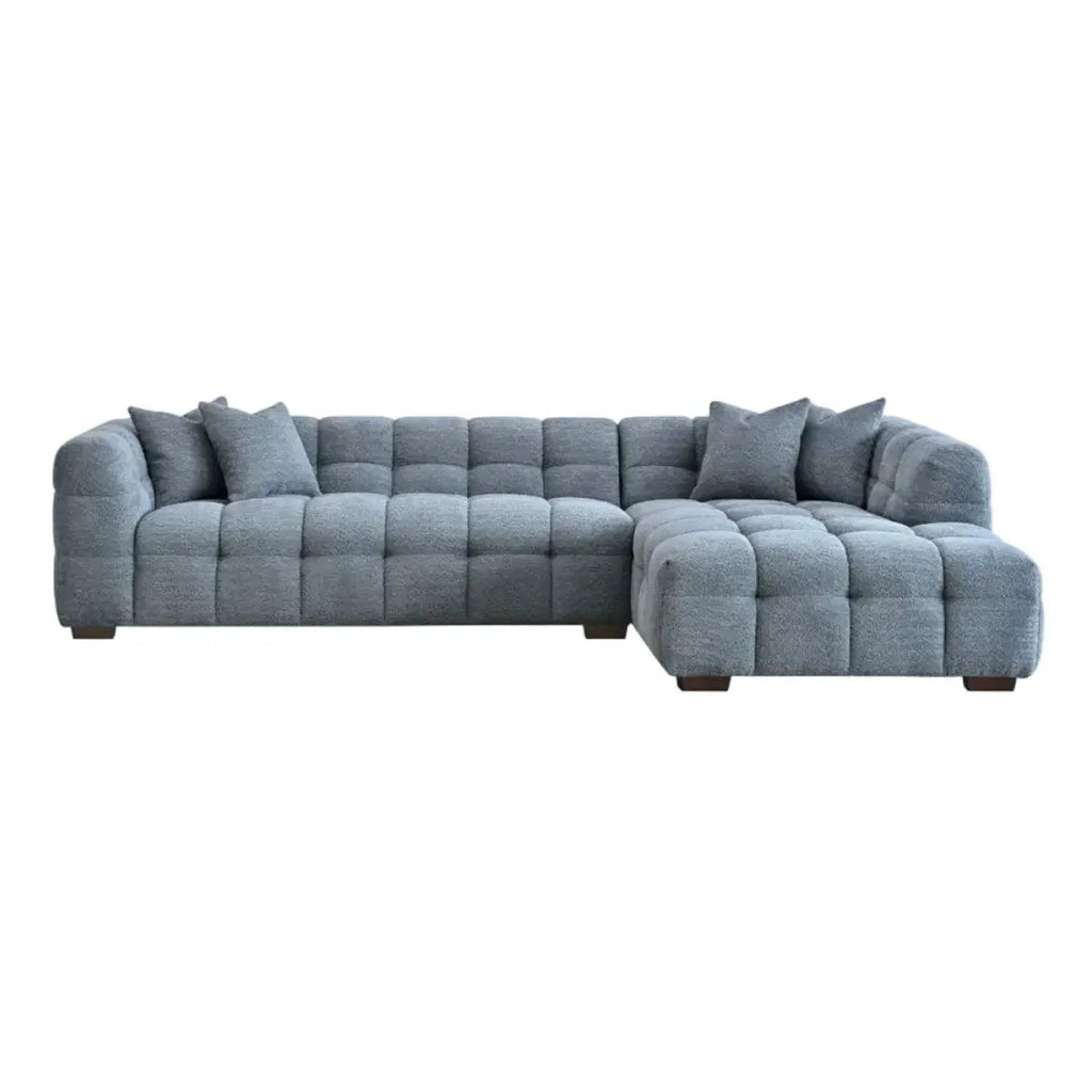 Aluxo Tribeca Corner Sofa Group in Iron Boucle Fabric Furnish 365