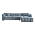 Aluxo Tribeca Corner Sofa Group in Iron Boucle Fabric Furnish 365