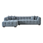 Aluxo Tribeca Corner Sofa Group in Iron Boucle Fabric Furnish 365