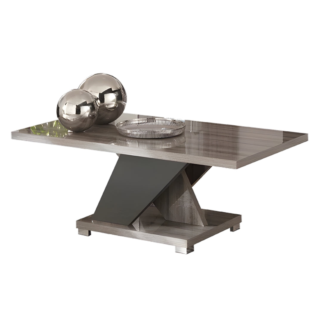 Glamour Taupe & Grey High Gloss Coffee Table san martino