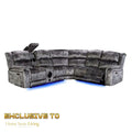 Cheshire Tech Recliner Corner Sofa in Resilient Grey Velvet Linda RS