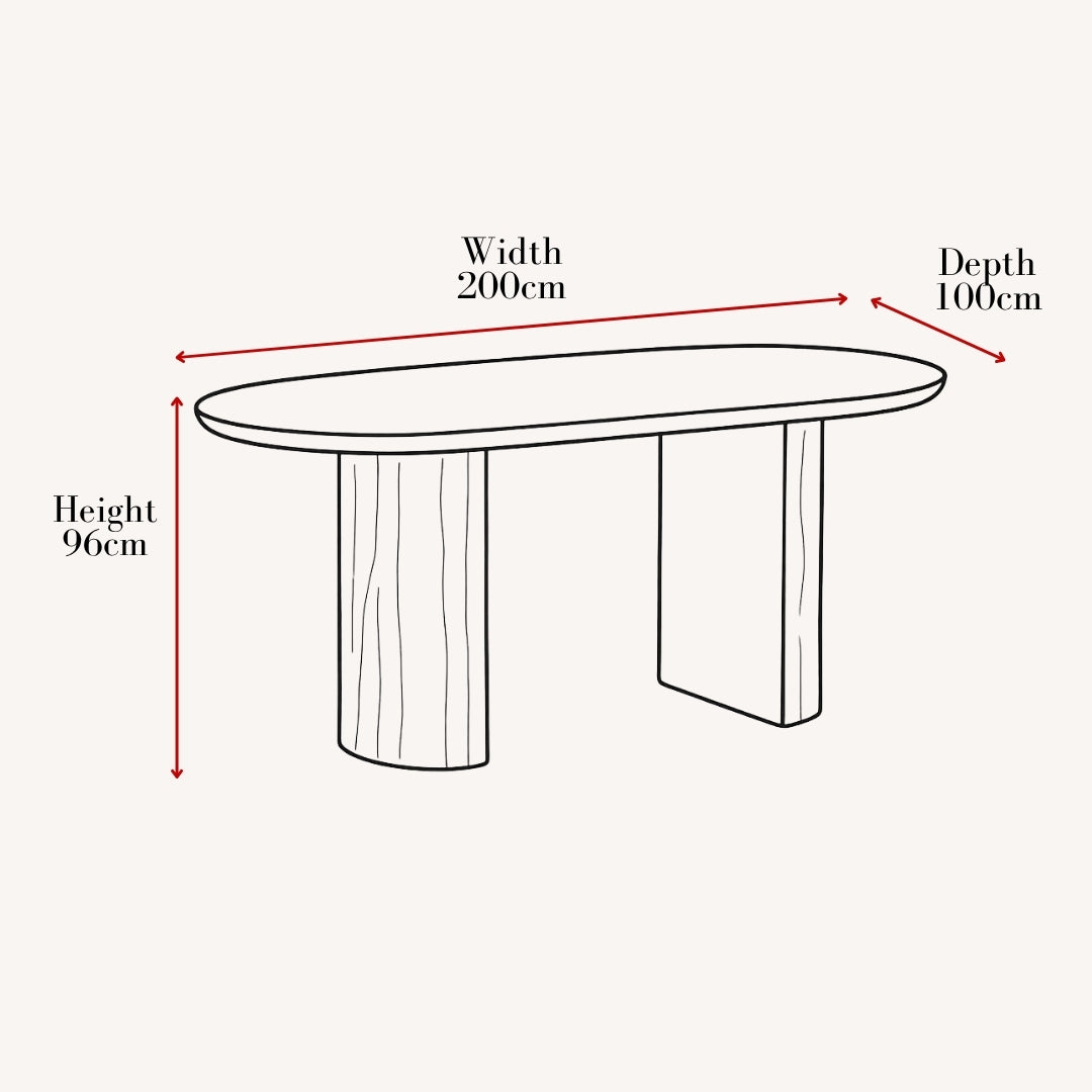 Milo 2m White Marble Dining Table YS Interiors