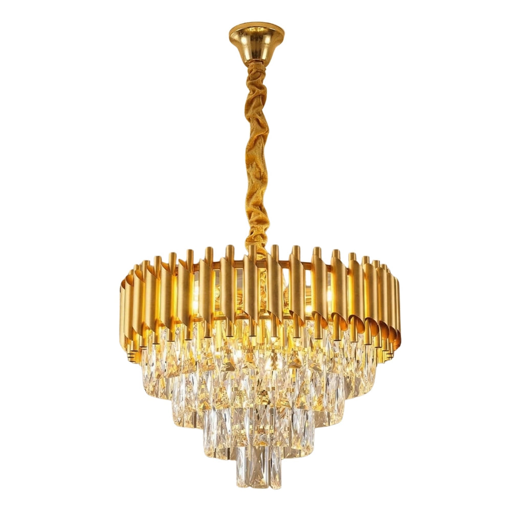 Golden Aluminium Crystal Ceiling Light China