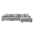 Aluxo Leonard Right Hand Corner Group in Cloudy Grey Boucle Furnish 365