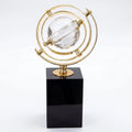 Large 23cm Globe Shape Crystal Ball On Black Base Ivan