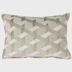 Delano Velvet Jacquard Cushion Ivory/Taupe riva home