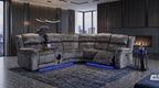 Cheshire Tech Corner Recliner Sofa | Electric Reclining Corner Sofa with USB, Bluetooth Speakers & Drinks Coolers Linda RS