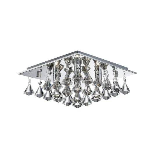 Savannah Pyramid Crystal Drops Ceiling Light Home Store Living