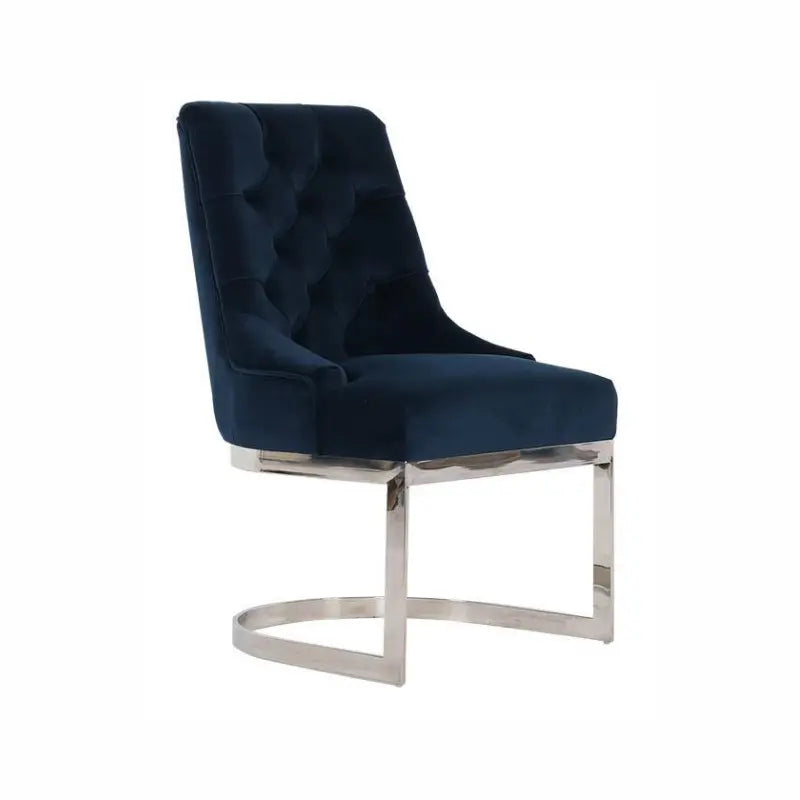 Sarif Button Back Chair in Navy Home Store Living