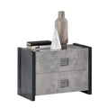 Debora Grey High Gloss 2 Drawer Side Table san martino