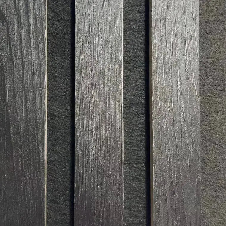 Black Acoustic Timber Slat Wall Panel - 2400mm x 600mm AWS