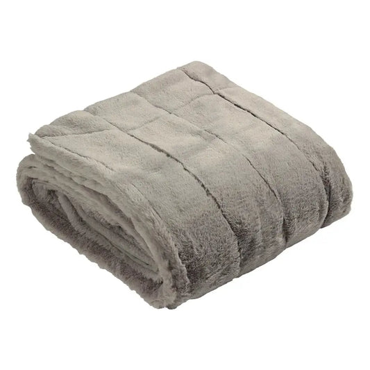 Empress Grey Faux Fur Throw Home Store Living