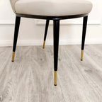 Etta Beige Leather Dining Chair (Set of 2) Home Store Living